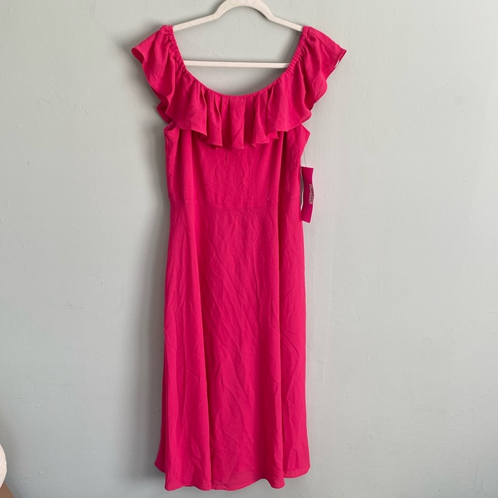 Betsy Johnson Hot Pink midi women’s dress size 12